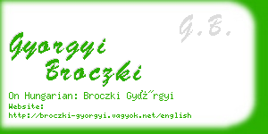 gyorgyi broczki business card